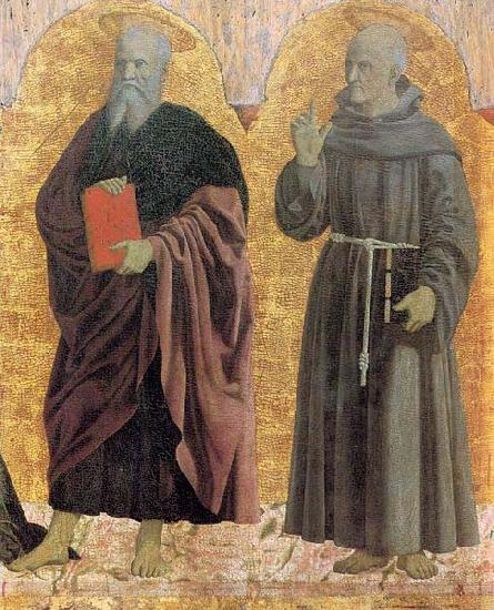 Piero della Francesca Polyptych of the Misericordia: Sts Andrew and Bernardino Germany oil painting art